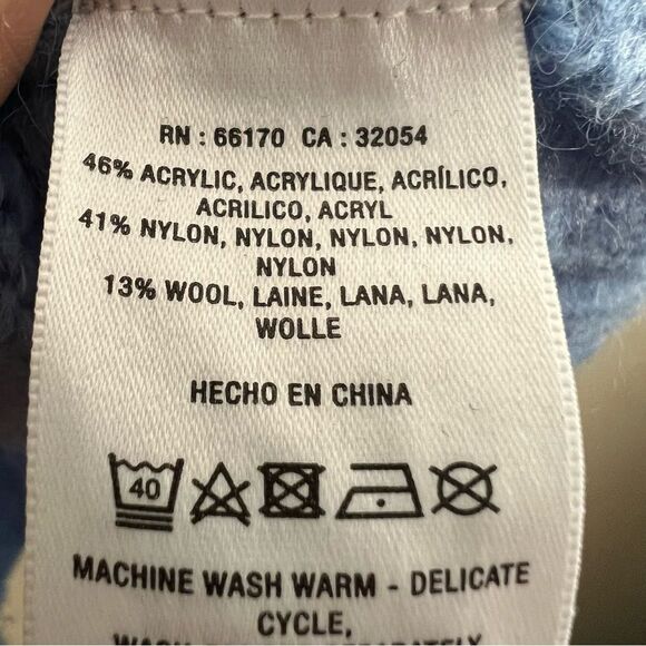 Anthropologie light blue cardigan wool blend Women’s XS (oversized) - Picture 11 of 11